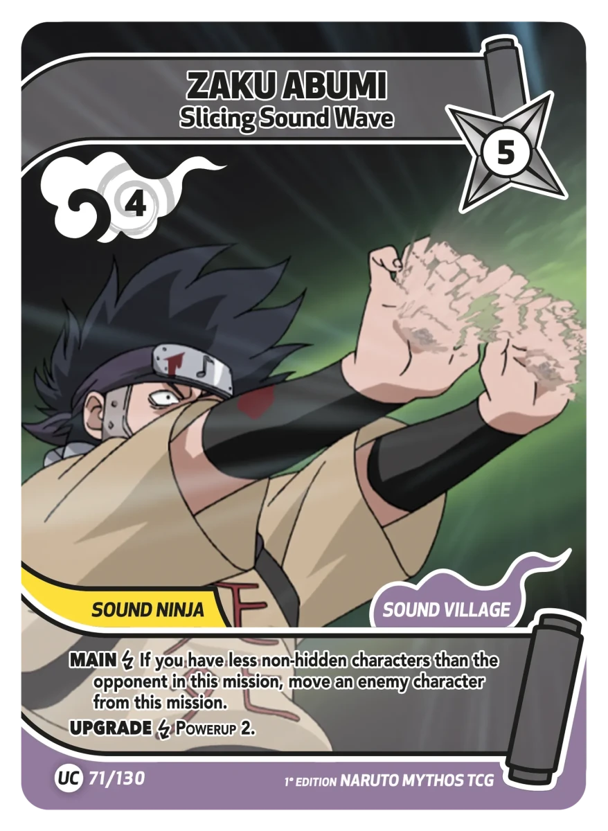 Mythos Naruto Konoha Shido 1st Edition : Zaku Abumi Slicing Sound Wave 071UC-Holo by Fabio’s Black Box on MYNTED