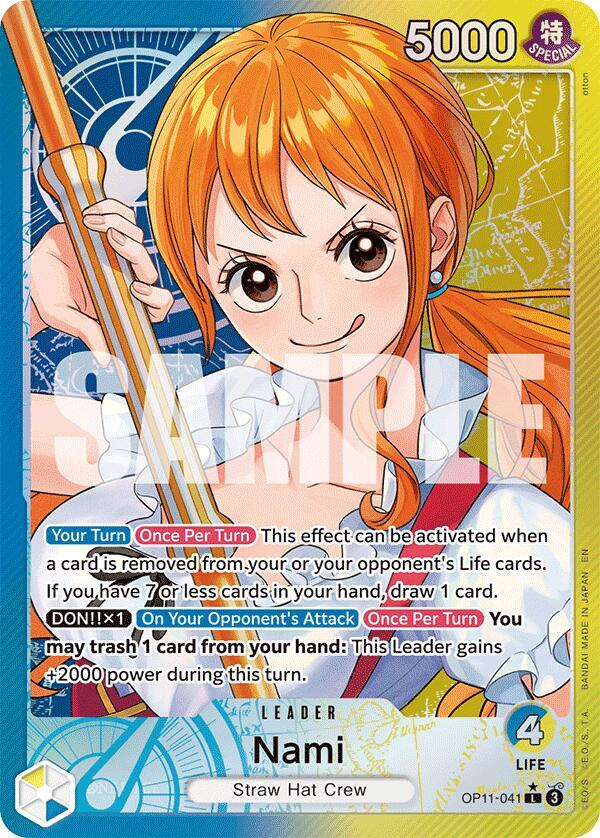 Nami (041) (Alternate Art) A Fist of Divine Speed L • OP11 - 041 Foil by Marnie’s TCG on MYNTED