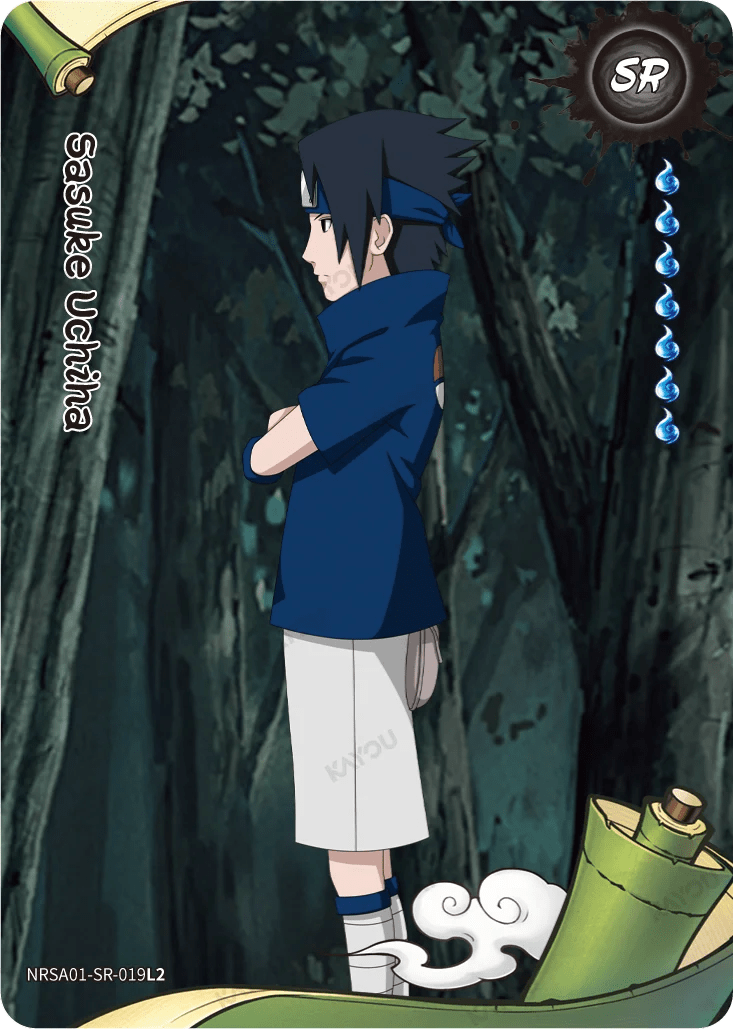 NARUTO KAYOU · SR Sasuke Uchiha NRSA01-SR-019L2 Heaven Scroll Series 1 by Fabio’s Black Box on MYNTED