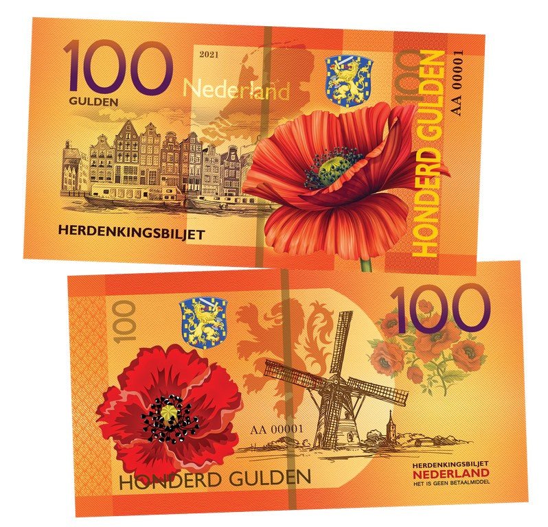 Netherlands 100 Gulden UNCB banknote by UNCB on MYNTED