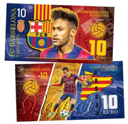 Neymar FC Barcelona 10 euro UNCB banknote by UNCB on MYNTED