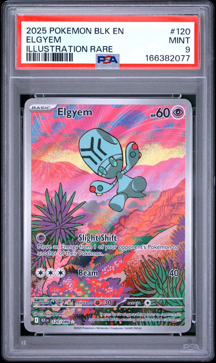 PSA 9 Elgyem Black Bolt Illustration Rare 120/086