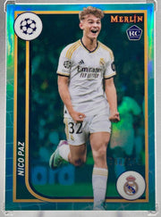Nico Paz 2023 - 24 Topps Merlin UEFA Aqua Refractor /199 by Rip and Collect on MYNTED