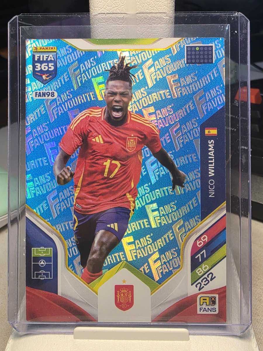 Nico Williams Fan Favourite Blue España FAN98 - Panini Fifa 365 Adrenalyn XL 2026. by shad0wknightTCG on MYNTED