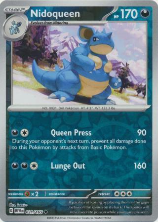 Nidoqueen SV: 151 Uncommon • 031/165 Reverse Holofoil by Shark Pop Culture on MYNTED