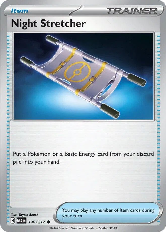 Night Stretcher 196/217 - Ascended Heroes - Reverse Holofoil by Light Collectibles on MYNTED