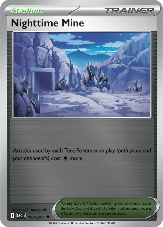 Nighttime Mine Ascended Heroes Uncommon • 197/217 Reverse Holofoil by Shark Pop Culture on MYNTED