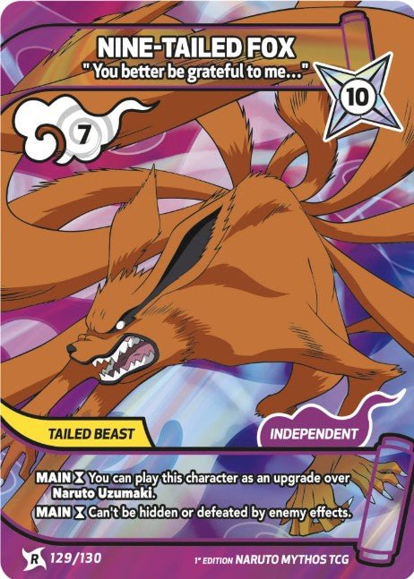 NINE TAILED FOX 129 / 130 - R - Naruto Mythos by Shaibz TCG on MYNTED