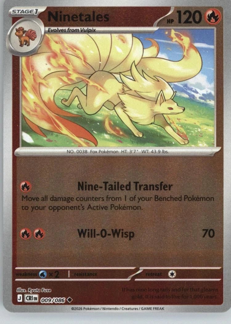 Ninetales - 009/086 (Reverse Holo) - Chaos Rising (CRI) ME04 by SAFAQATI on MYNTED