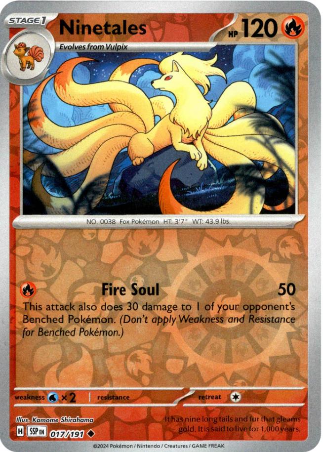 Ninetales [Reverse Holo] 17 Pokemon Surging Sparks by Moe‘s Vault on MYNTED