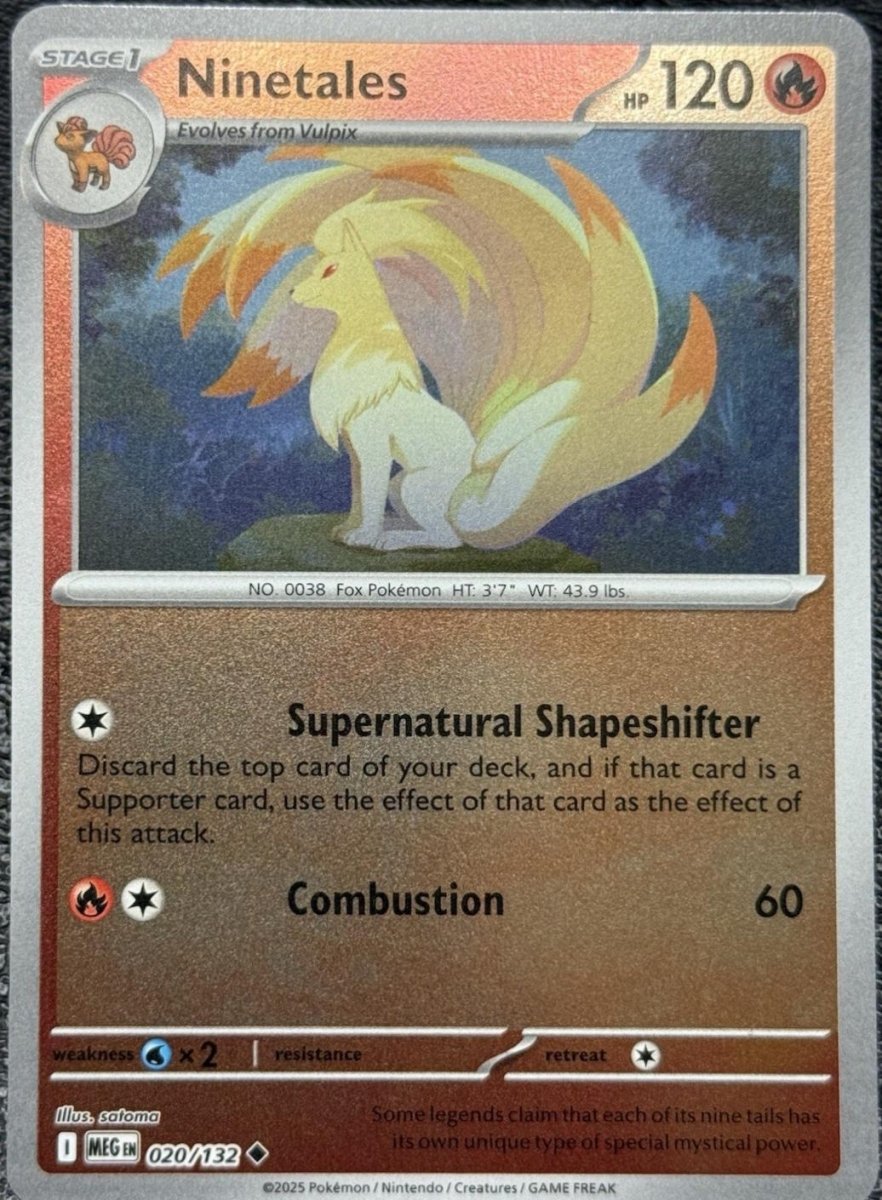 Ninetales [Reverse Holo] 20 Pokemon Mega Evolution by Moe‘s Vault on MYNTED