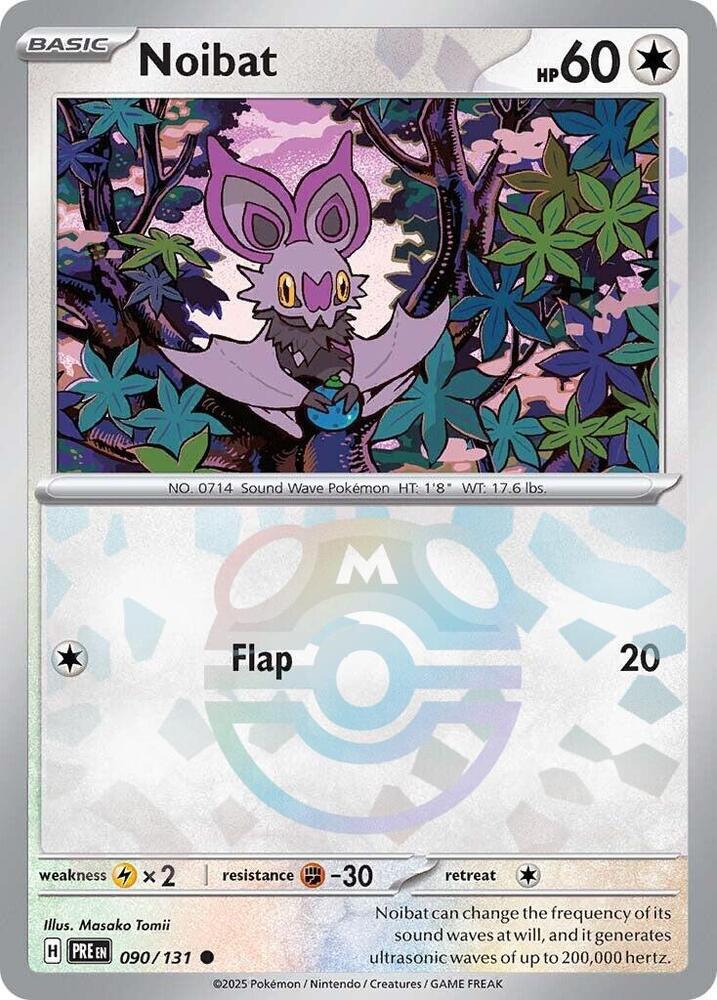 Noibat - 090/131 (Master Ball Pattern) - SV: Prismatic Evolutions (PRE) by SAFAQATI on MYNTED