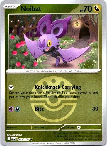 Noibat 156/217 - Ascended Heroes - Friend Ball Pattern by Light Collectibles on MYNTED