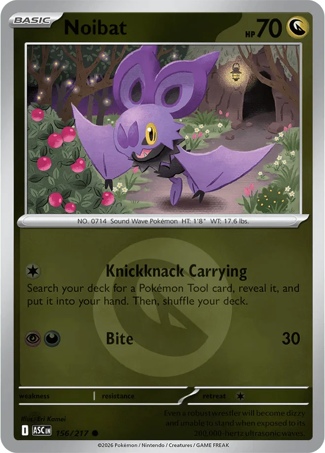 Noibat - 156/217 - Reverse Holofoil - Energy Symbol Pattern by The Archive Stop on MYNTED