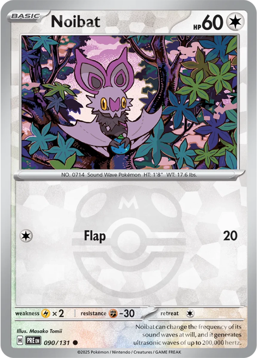 Noibat (Master Ball Pattern) 090/131 (Prismatic Evolutions) by Mikeepulls on MYNTED