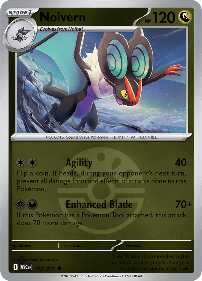 Noivern (Friend Ball) 157/217 Reverse Holo | Mega Evolution – Ascended Heroes by Worth the XP on MYNTED