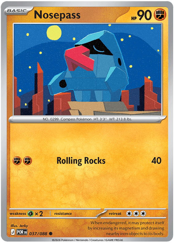 Nosepass 037/088 Common | Mega Evolution – Perfect Order by Worth the XP on MYNTED