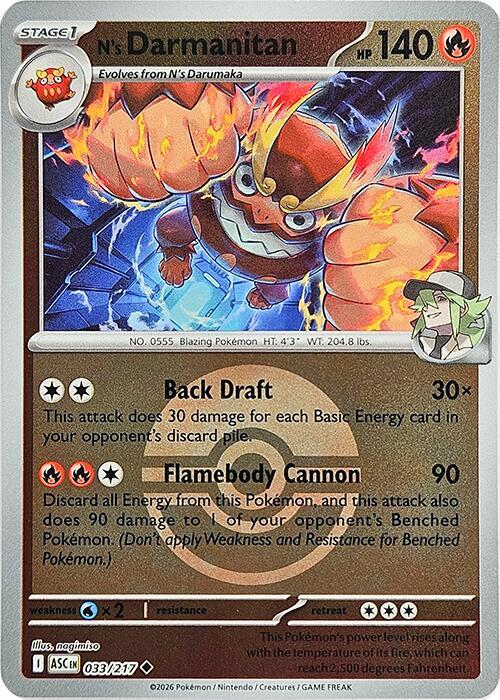 N's Darmanitan - 033/217 (Poke Ball) - ME: Ascended Heroes (ASC) by SAFAQATI on MYNTED