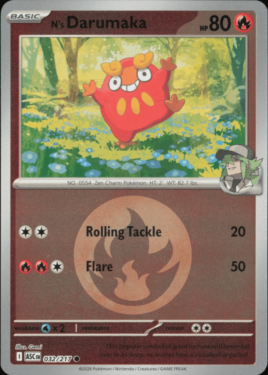 N's Darumaka - 032/217 (Energy Symbol Pattern) - ME: Ascended Heroes (ASC) by SAFAQATI on MYNTED