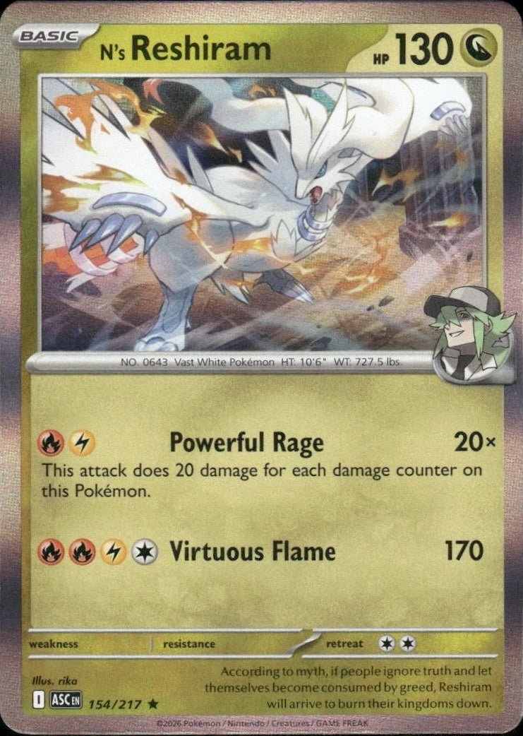 N's Reshiram - 154/217 (Holo) - ME: Ascended Heroes (ASC) by SAFAQATI on MYNTED