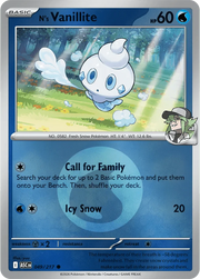 N's Vanillite (Energy Symbol Pattern) Ascended Heroes Common 049/217 by Shark Pop Culture on MYNTED