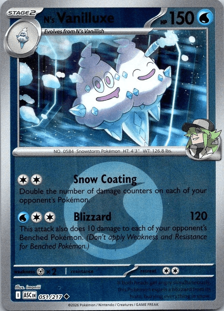 N's Vanilluxe - 051/217 (Energy Symbol Pattern) - ME: Ascended Heroes (ASC) by SAFAQATI on MYNTED