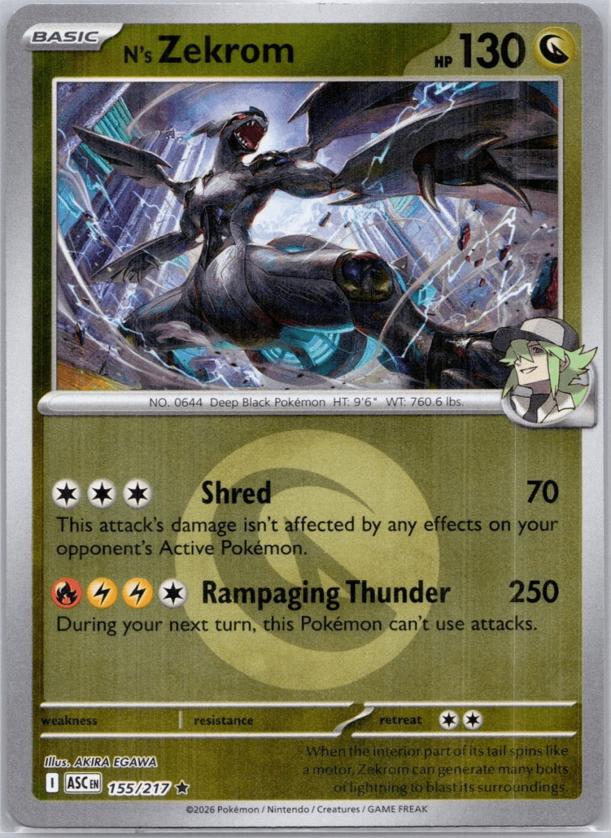 N's Zekrom - 155/217 (Energy Symbol Pattern) - ME: Ascended Heroes (ASC) by SAFAQATI on MYNTED