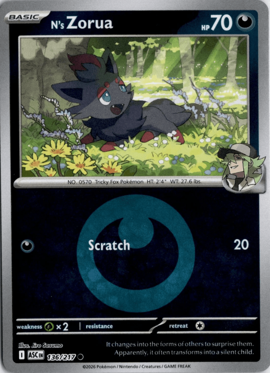 N's Zorua - 136/217 (Energy Symbol Pattern) - ME: Ascended Heroes (ASC) by SAFAQATI on MYNTED