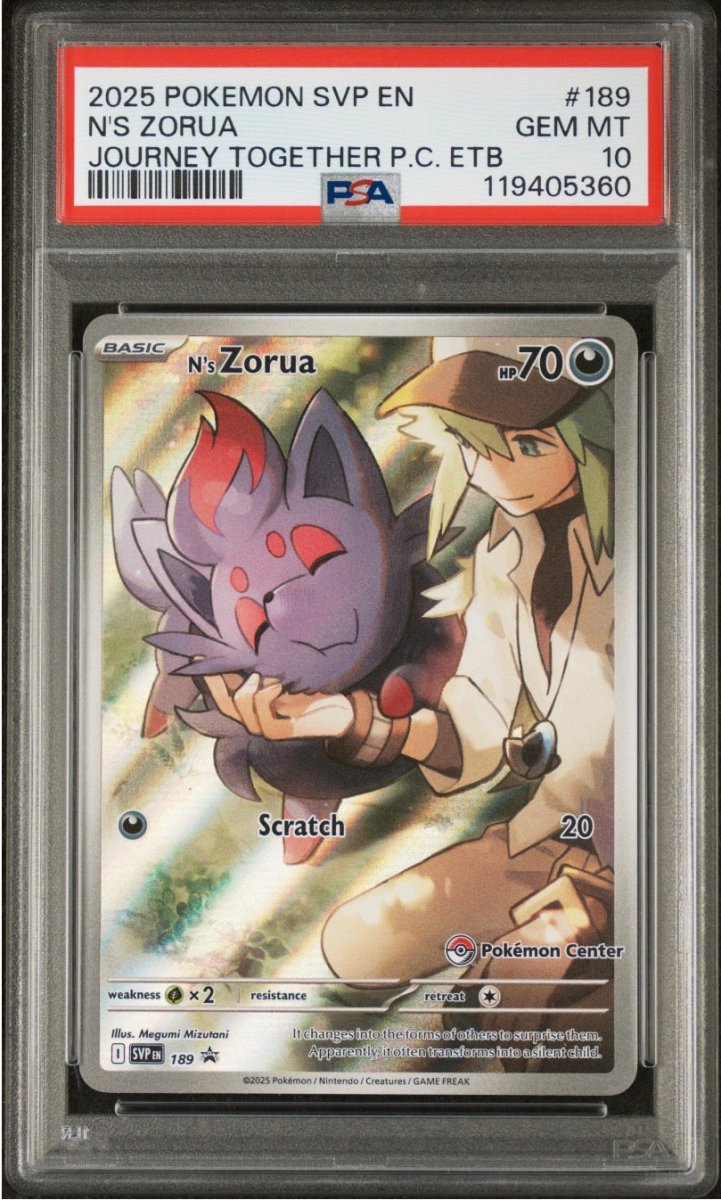N's Zorua (Pokemon Center Exclusive) 189 (Scarlet & Violet Promo) — PSA 10 by PokeGrails on MYNTED