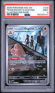 PSA 9 Team Rocket's Dugtrio Ascended Heroes Illustration Rare 239/217