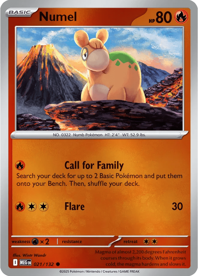 Numel Mega Evolution Common • 021/132 Reverse Holofoil by Shark Pop Culture on MYNTED