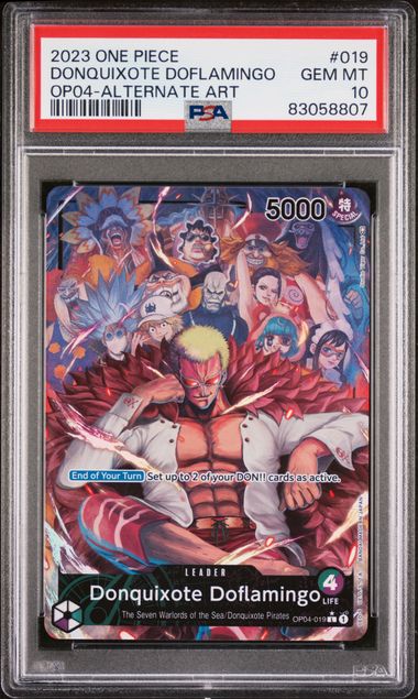 PSA 10 GEM MINT - DONQUIXOTE DOFLAMINGO ALTERNATE ART - OP04-019