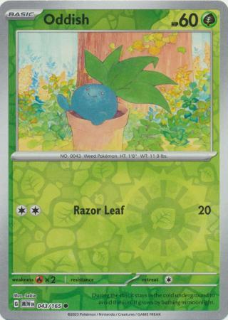 Oddish SV: 151 Common • 043/165 Normal by Shark Pop Culture on MYNTED