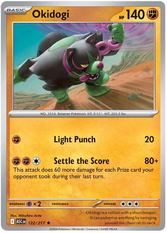 Okidogi 122/217 Holo Rare | Mega Evolution – Ascended Heroes by Worth the XP on MYNTED