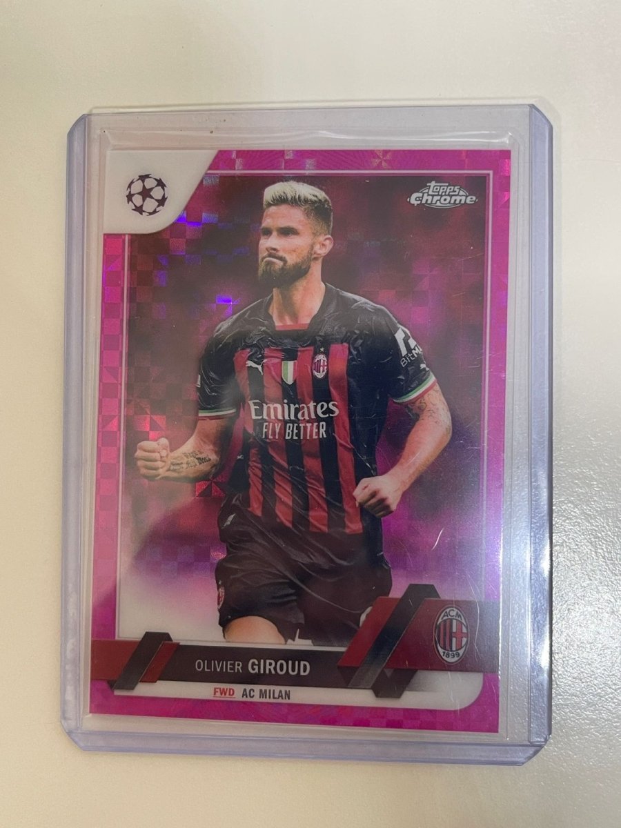 Olivier Giroud - 2022 - 23 Topps Chrome UCC Pink Geometric Refractor /250 by Card Market Ahuy on MYNTED