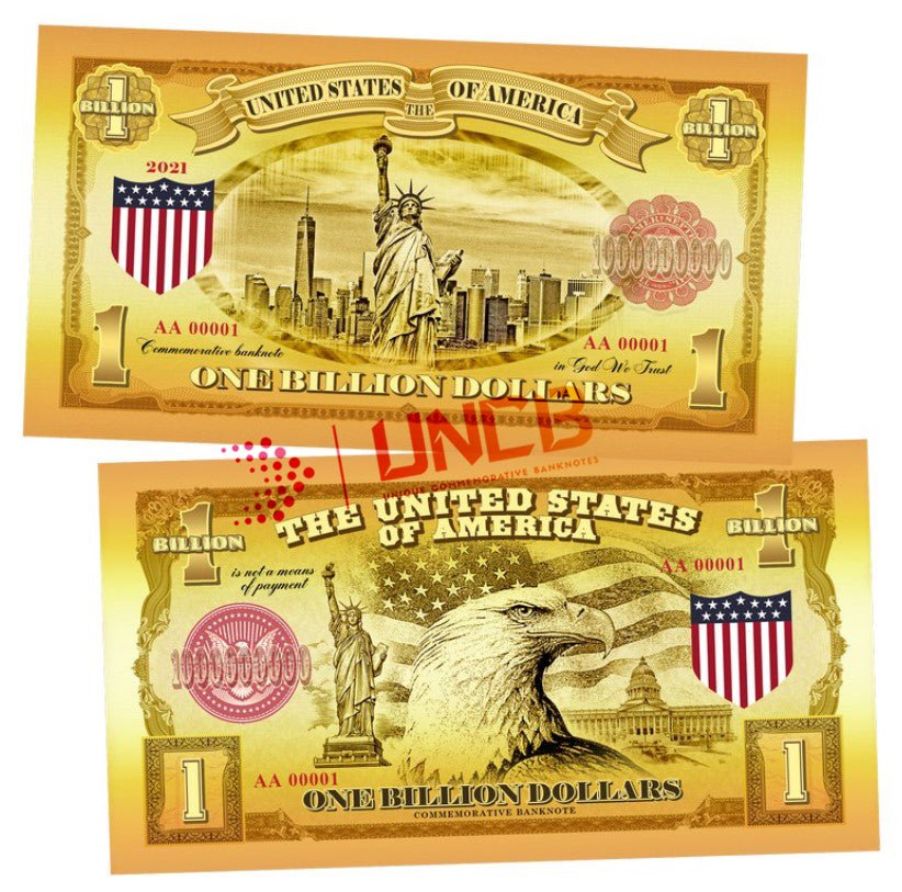 One Billion US Dollars 1 000 000 000 Dollars UNCB banknote by UNCB on MYNTED