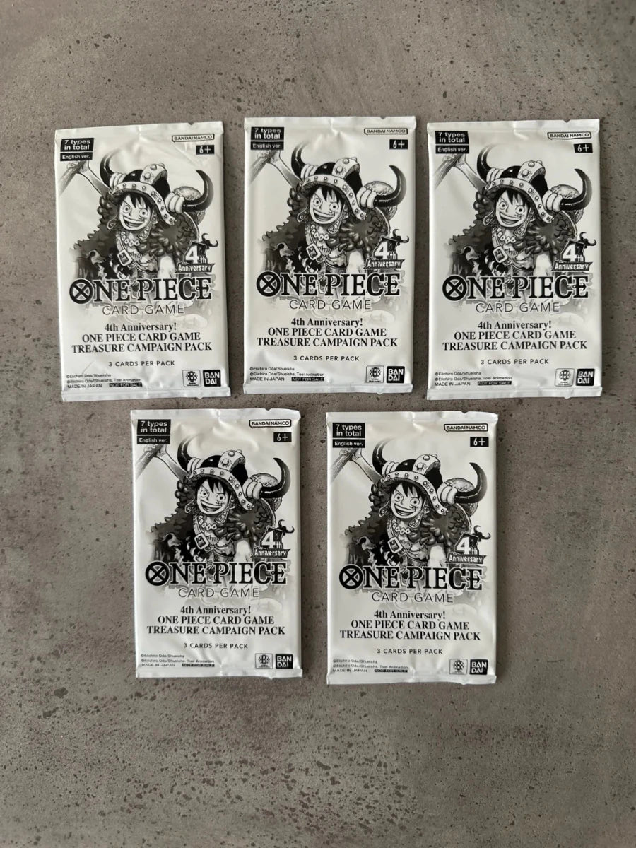 One Piece 4th Anniversary Treasure Campaign Pack 5 PCS BUNDLE by The Greatest on MYNTED