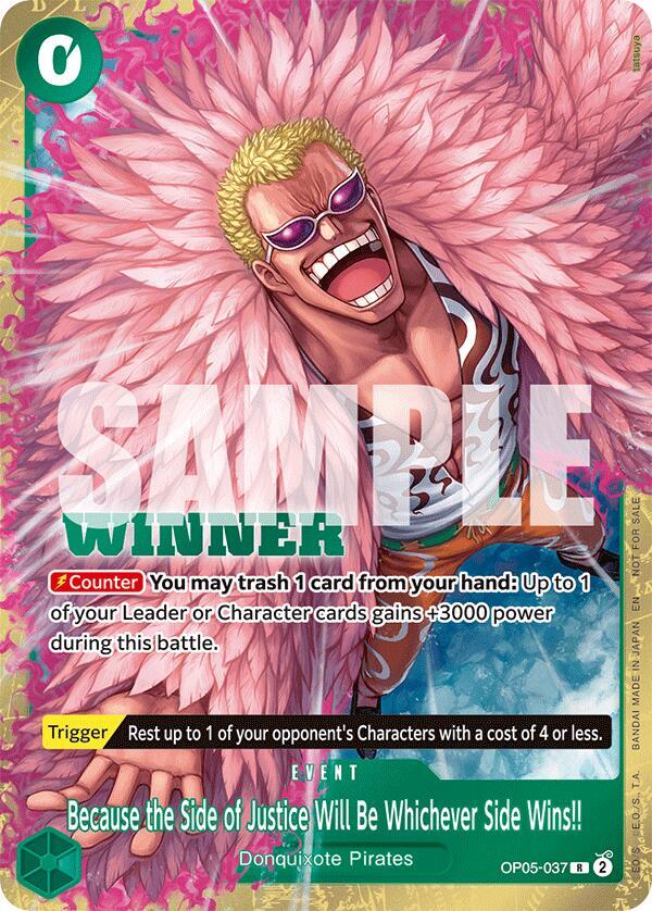 One Piece - Because the Side of Justice Will Be Whichever Side Wins!! (Winner Pack 2025 Vol. 4) - One Piece Promotion Cards (OP - PR) by TCGDON on MYNTED