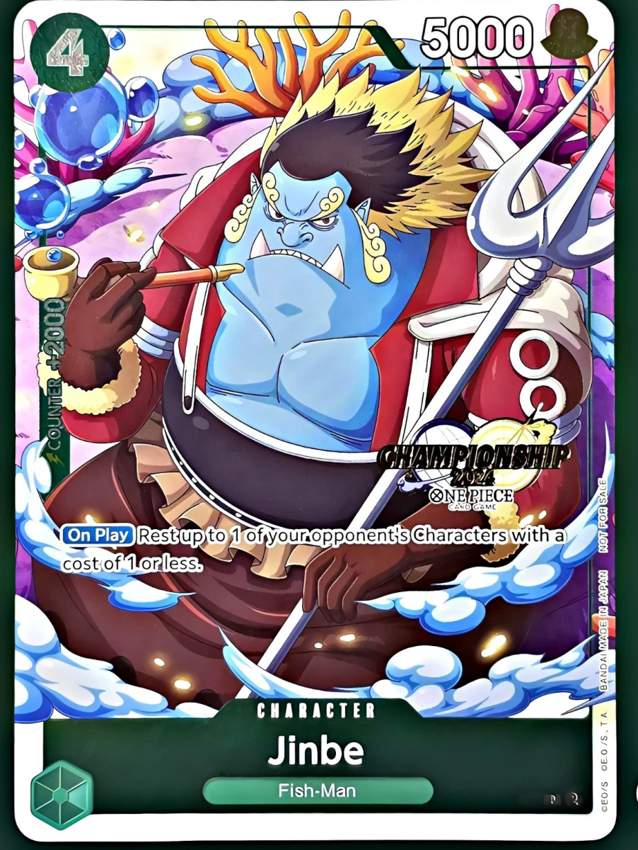 One Piece Card Game Jinbe P - 063 Championship 2024 Event Promo English by Desert Pirates on MYNTED