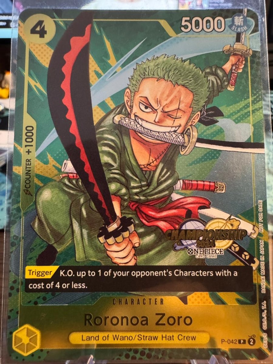 One Piece Card Game P - 042 Roronoa Zoro CS2024 Event Pack Championship ENGLISH by Desert Pirates on MYNTED