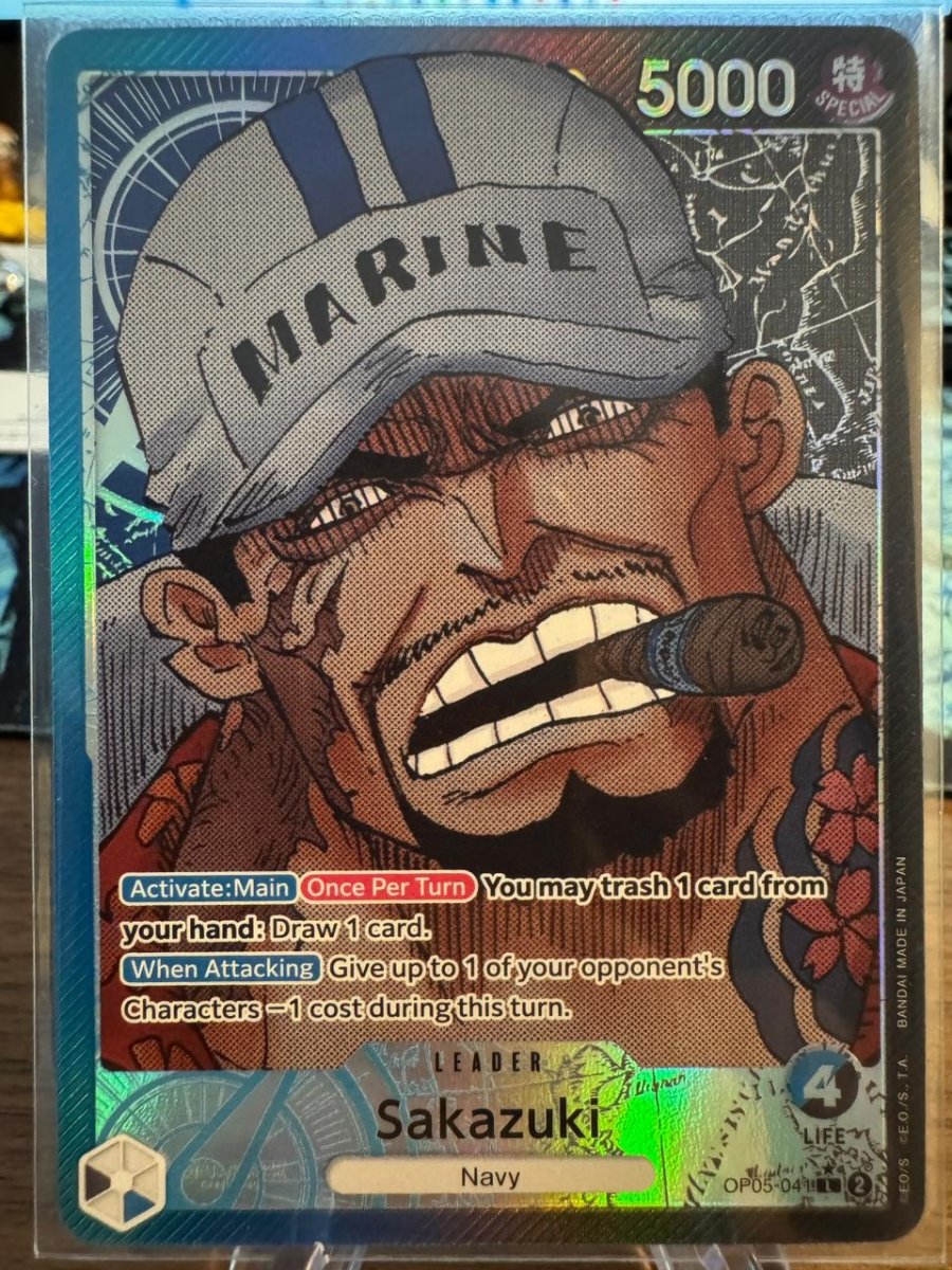 One Piece Card Game - Sakazuki (Alternate Art) OP05 - 041 English by Desert Pirates on MYNTED