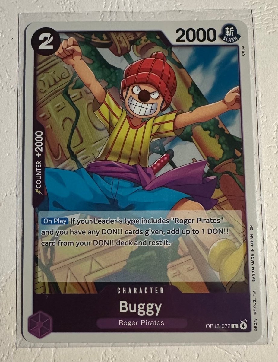 One Piece Carrying On His Will - Buggy - Rare Foil - OP13 - 072 by Coolectibles on MYNTED