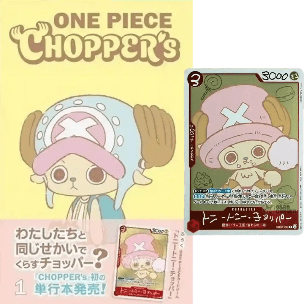 ONE PIECE CHOPPER’s 1 Japanese Comic book with EB02 - 003 Chopper Promo Card by The Greatest on MYNTED