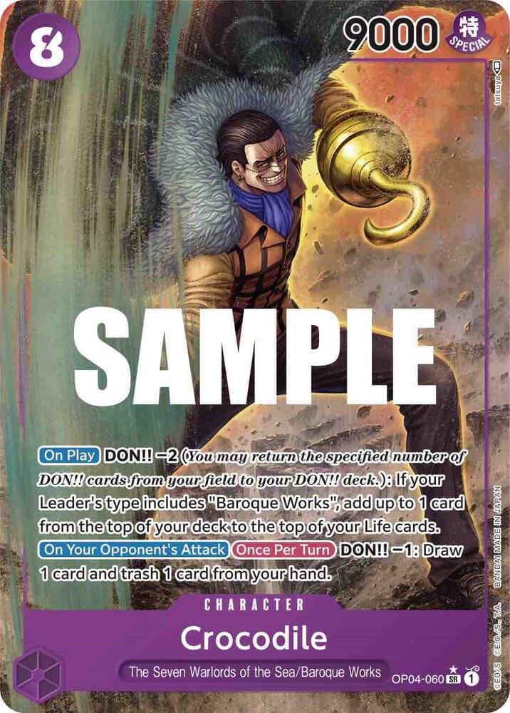 One Piece - Crocodile (060) (Alternate Art) - Kingdoms of Intrigue (OP04) by TCGDON on MYNTED
