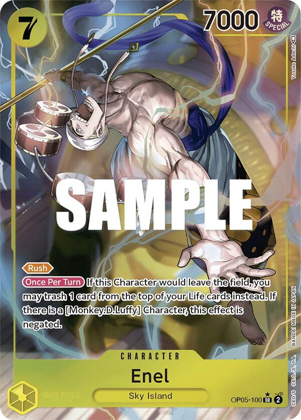 One Piece - Enel (100) (Alternate Art) - Awakening of the New Era (OP05) by TCGDON on MYNTED