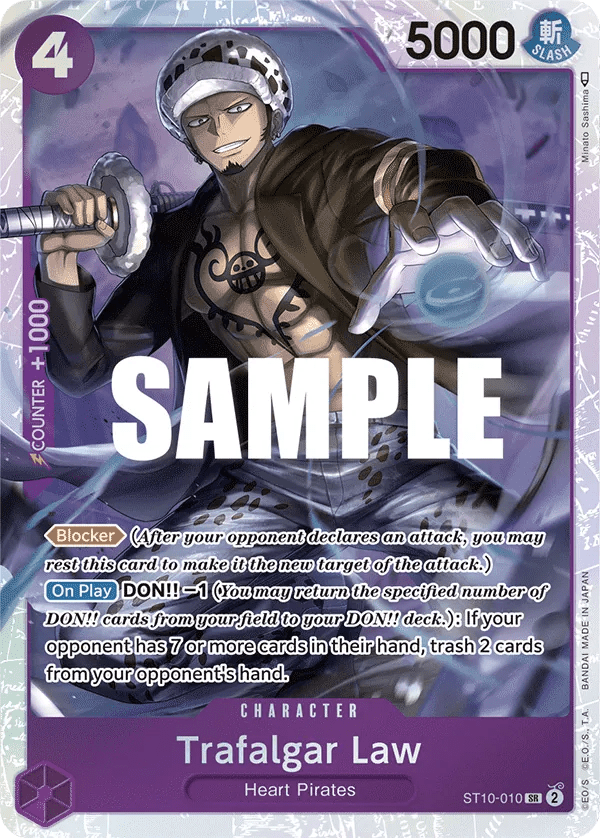 ONE PIECE ENGLISH CARD HOLO GAME CARD TRAFALGAR LAW ST10 - 010 SR ST EN NM 2024 by Desert Pirates on MYNTED