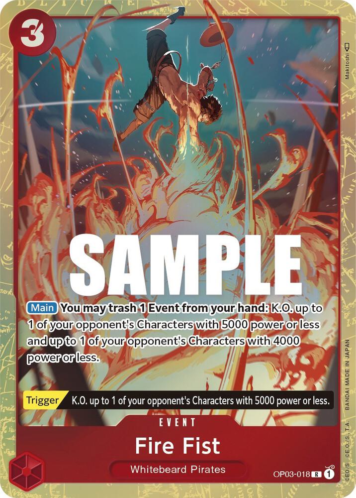 One Piece - Fire Fist (Alternate Art) - Pillars of Strength (OP03) by TCGDON on MYNTED