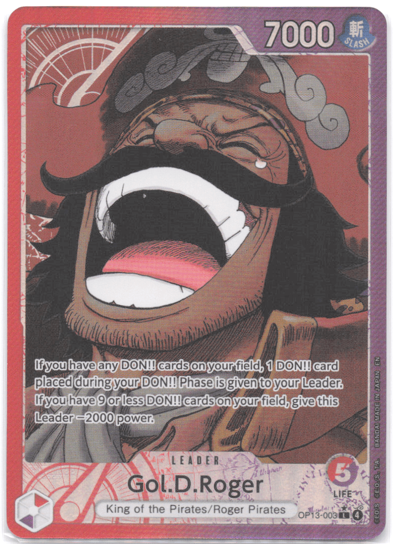 One Piece Gol.D.Roger (003) (Alternate Art) Carrying On His Will L OP13 - 003 by Schmutzfink TCG on MYNTED