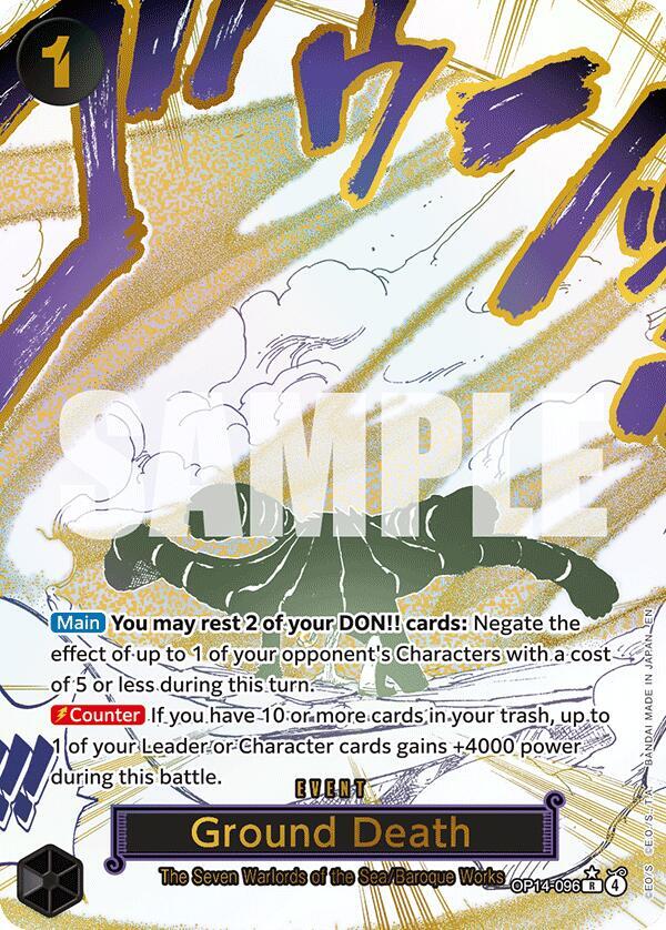One Piece - Ground Death (Alternate Art) - Crocodile - The Azure Sea's Seven (OP14) by TCGDON on MYNTED