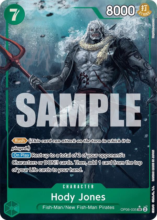 One Piece - Hody Jones (035) (Alternate Art) - Wings of the Captain (OP06) by TCGDON on MYNTED